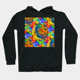 Sun N Moon Hippy Rainbow Hoodie